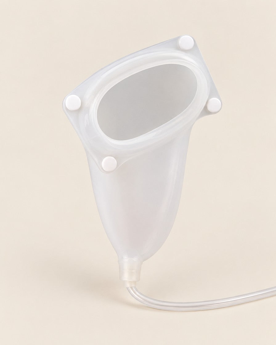 Quietdry Night System Men fit: standard tubular silicone cup
